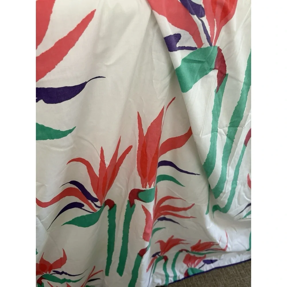 Vtg Martex Birds of Paradise Queen Duvet, Queen Sheet and 2 pillow case Rare set